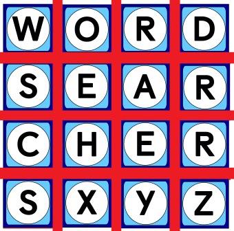 Free Printable 'Big Boggle' or Wordsearchers lettering for classroom display games.