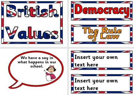 Free Printable British Values Display Set for Schools
