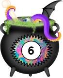 Free printable cauldron for halloween display or part of literacy or numeracy displays.  4 A4 pages.