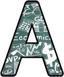 Free printable Business Studies and Economics backgrounds digital lettering sets for display.