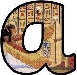Ancient Egypt Egyptian Heiroglyphics background display lettering sets.