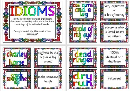 Free printable Idiom Cards teaching resource