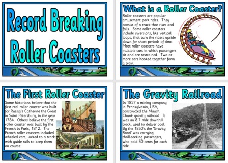 Free Printable Rollercoasters Information Posters for Display