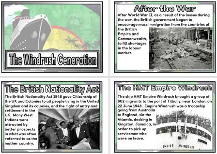 Free printable Windrush Generation poster set information for classrooms history topics west indes