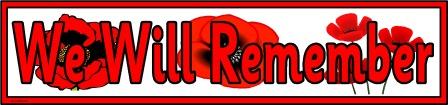 We Will Remember Printable Banner