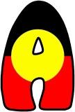 Free printable Australian Aboriginal Flag background instant display lettering sets for classroom display.