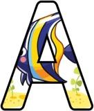 Angel Fish background lettering sets for classroom display.