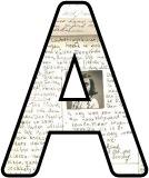Free printable Diary of Anne Frank background instant display letters, digital lettering sets.