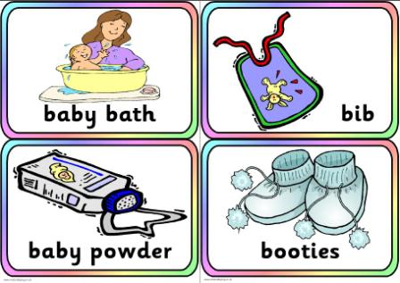 Baby Shop Role Play Area Items Signs