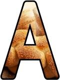 Free printable Bread with Wheat and Flour photo background instant display digital lettering sets.  Great for a Harvest Display.