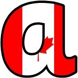 Canadian flag, Canada background free printable digital display lettering sets.