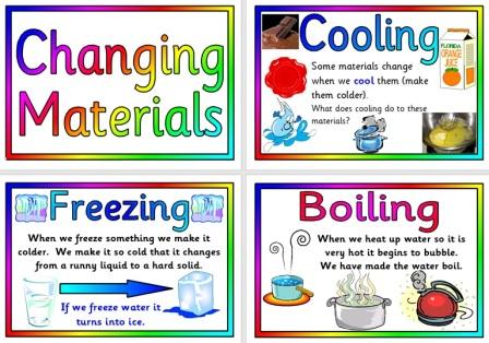 Free printable Changing Materials Posters for KS1