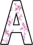 Cherry Blossom Sakura background printable lettering sets