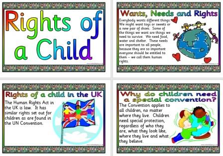 Free Printable Rights of a Child Posters