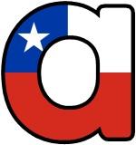 Chile flag background printable display letters for signs and classroom display boards.