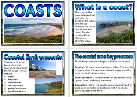 Free Printable Coasts for KS3 Information Posters Geography