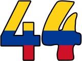 Numbers with a Colombian Flag background