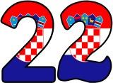 Free printable Flag of Croatia background instant display lettering sets for classroom display.