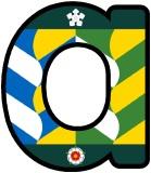Free printable Cumbria County Flag lettering sets for display.