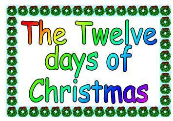 The Twelve Days of Christmas Printable Posters
