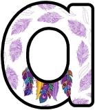 Printable Classroom Display lettering sets.  Letters with a Dreamcatcher Background.