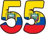 Printable classroom display lettering sets with an Ecuador Flag background.