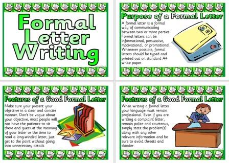 Free Formal Letter Writing Posters Display Set
