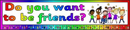 Free Printable Do you want to be friends? Banner