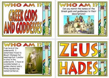 Free Printable Greek Gods History Posters Information Cards
