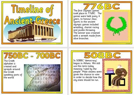 Free printable Timeline of Ancient Greece