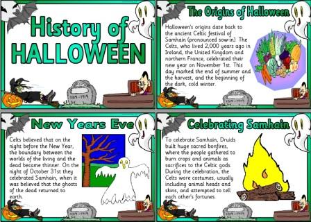 Free Printable History of Halloween Poster Set
