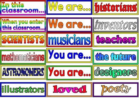 Free Printable 'In this Classroom/School you are... display for classroom display, corridor display or hall, whole school display.