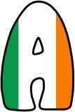 Printable Ireland Flag display letters