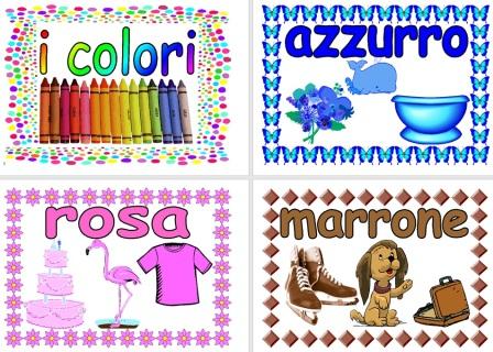 Free Printable Italian Colours Vocabulary
