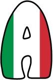 flag of italy background display letters