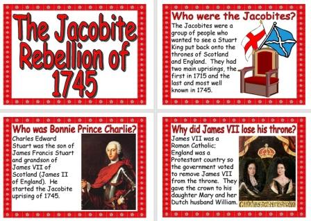 Jacobite Rebellion of 1745 Information Posters