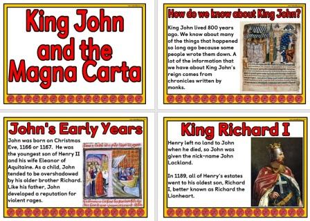 Free Printable King John and the Magna Carta Posters