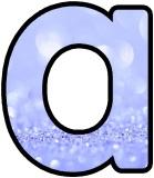 Light blue glittery background letters for classroom display.