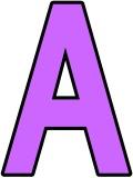 Free printable instant display lettering sets for classroom bulletin board displays - Lilac, light purple Alphabet set