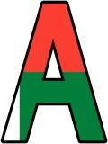 Madagascar flag background printable lettering sets