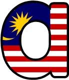 Free printable Malaysian Flag background instant display digital lettering sets for classroom display.