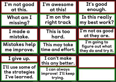 Free printable change your words, change your mindset, growth mindset set of posters to create a display.