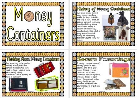 Free Design Technology Task Posters Money Containers