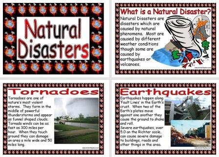 Free Printable Natural Disasters Posters Information for Geography Classrooms