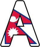 Nepal's flag background instant display lettering.&nbsp;