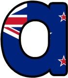 Free instant display lettering sets with a New Zealand Flag background.  Copy and paste individual letters to make your own classroom display headings.