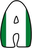 Free printable Nigerian Flag background digital display lettering sets.