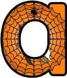 Spider web halloween background free printable lettering sets