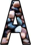 Pebble Background Alphabet Set