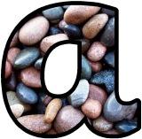 Lower Case Pebbles Background